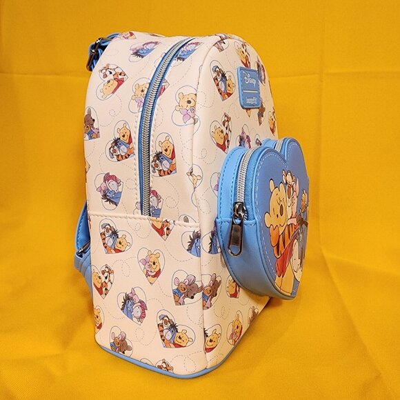 Loungefly Disney Winnie The Pooh Heart Hugs Cuddles Soft Tag Mini Backpack NEW main image 11
